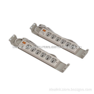 6-way Power Strips with Six Sockets, Fit for 19-inch Network Cabinet Power PlugsNew